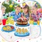 Cake Carrier with Lid and Handle 11inch Round Cake Carrier Portable Cake Stand Plastic Pie Carrier Cake Storage Container for Transport Cakes, Pies (Blue)
